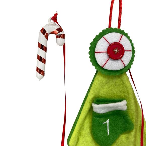 Countdown Advent Calendar Felt Christmas Tree with 24 Felt Mitten Pockets - Picture 5 of 7